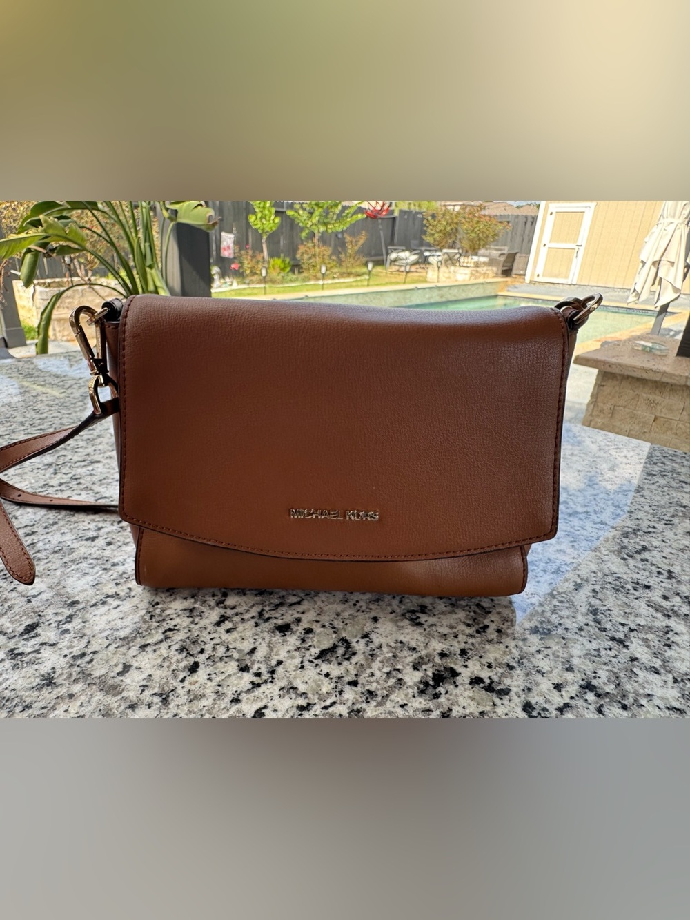 Michael Kors Brown Leather Crossbody Bag
